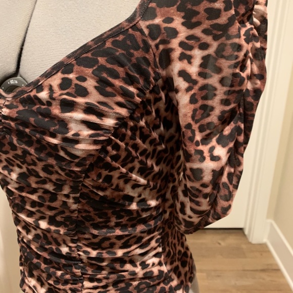 Cotton candy LA (bloomingdale) mesh leopard print top - Picture 6 of 6